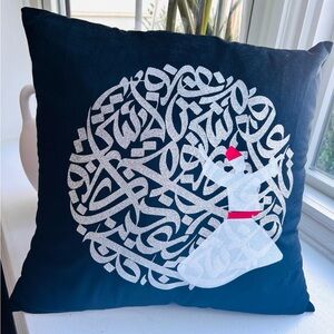 Elegant Holiday Pillow cover  with Silver Design